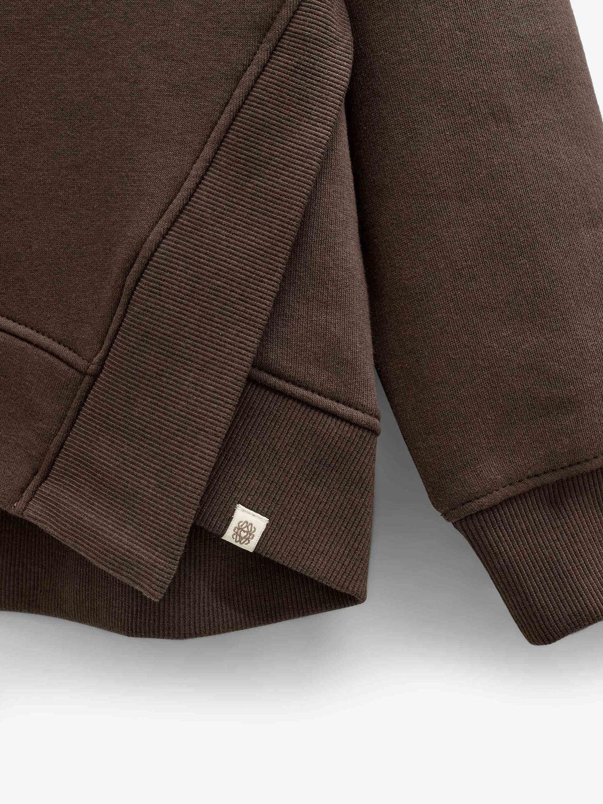 Sweatshirt met ribdetails Tween - Dark Brown | 101627 Zoe