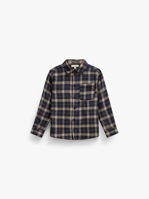 Geruit flanellen overhemd Tween - Navy/Beige | 101650 Edwin