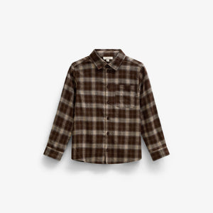 Geruit flanellen overhemd Kids - Brown/Navy | 101651 Edwin