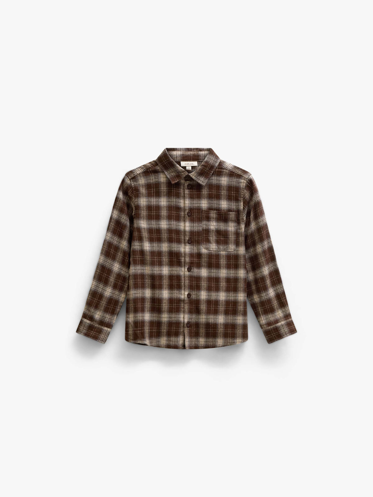 Geruit flanellen overhemd Kids - Brown/Navy | 101651 Edwin