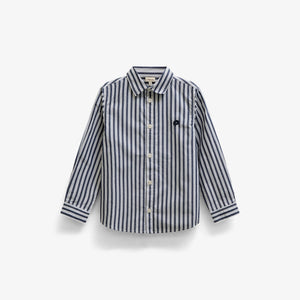 Gestreept katoenen overhemd Kids - Navy Stripe | 101653 Milo