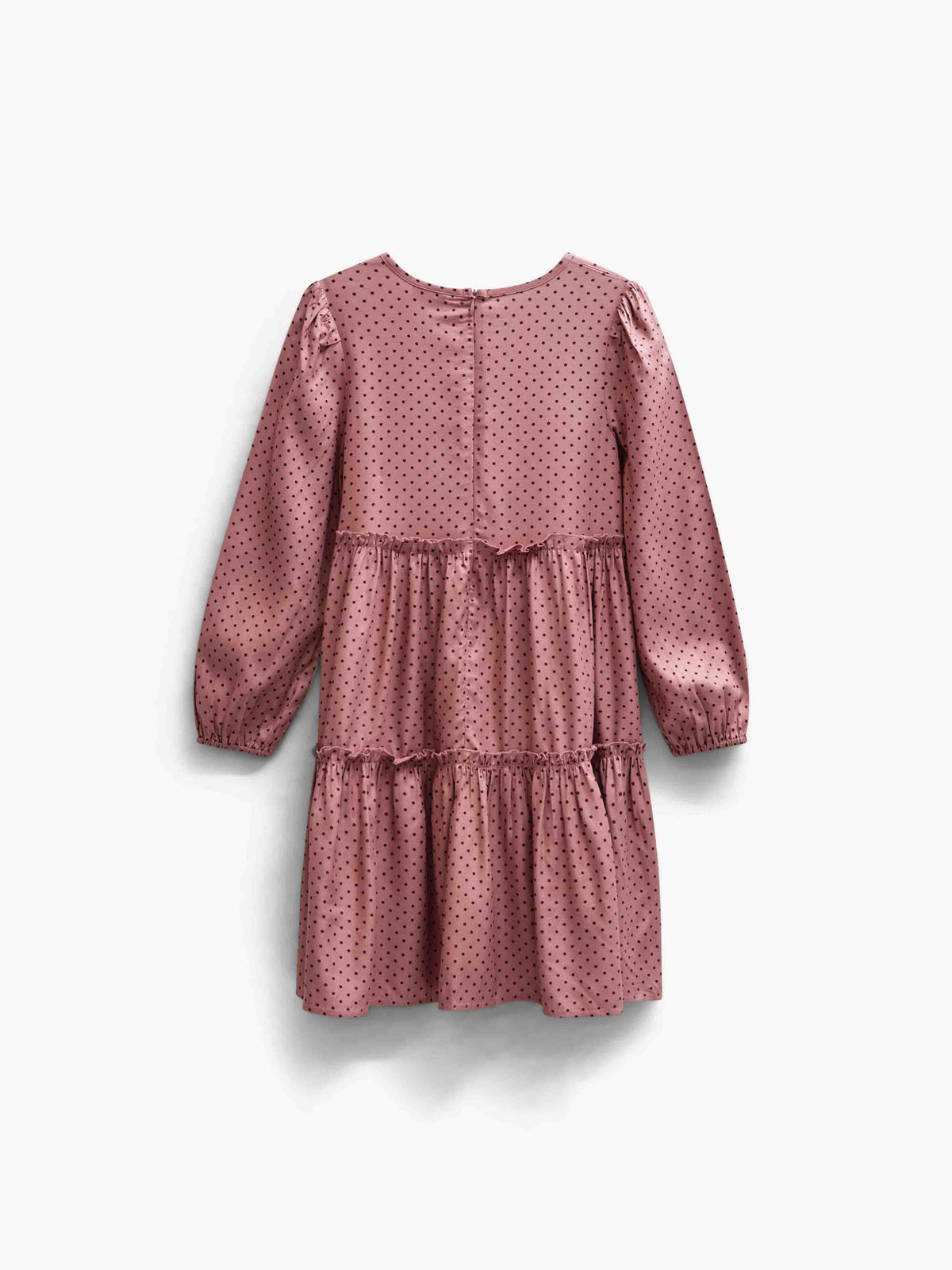 Midi-jurk in viscose met stippen Tween - Dusty Rose/Bordeaux | 101657 Feline