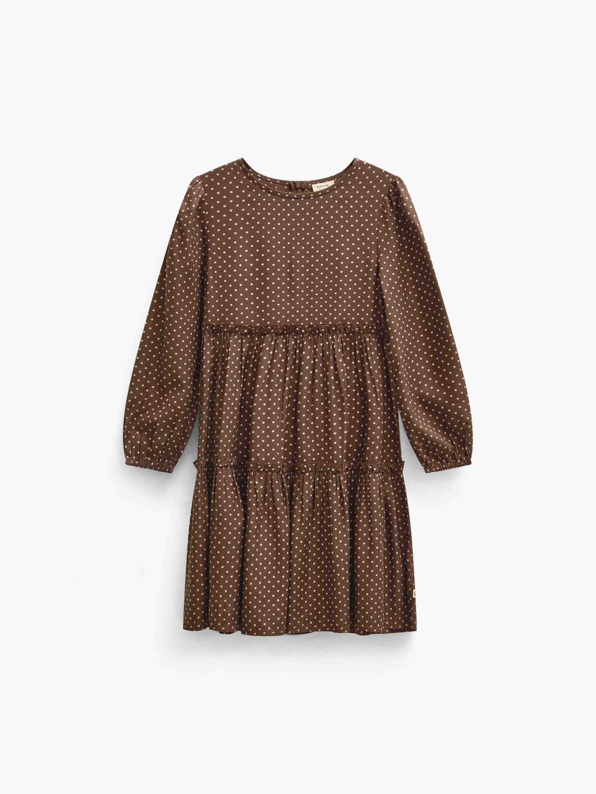 Midi-jurk in viscose met stippen Tween - Brown/Offwhite | 101658 Feline