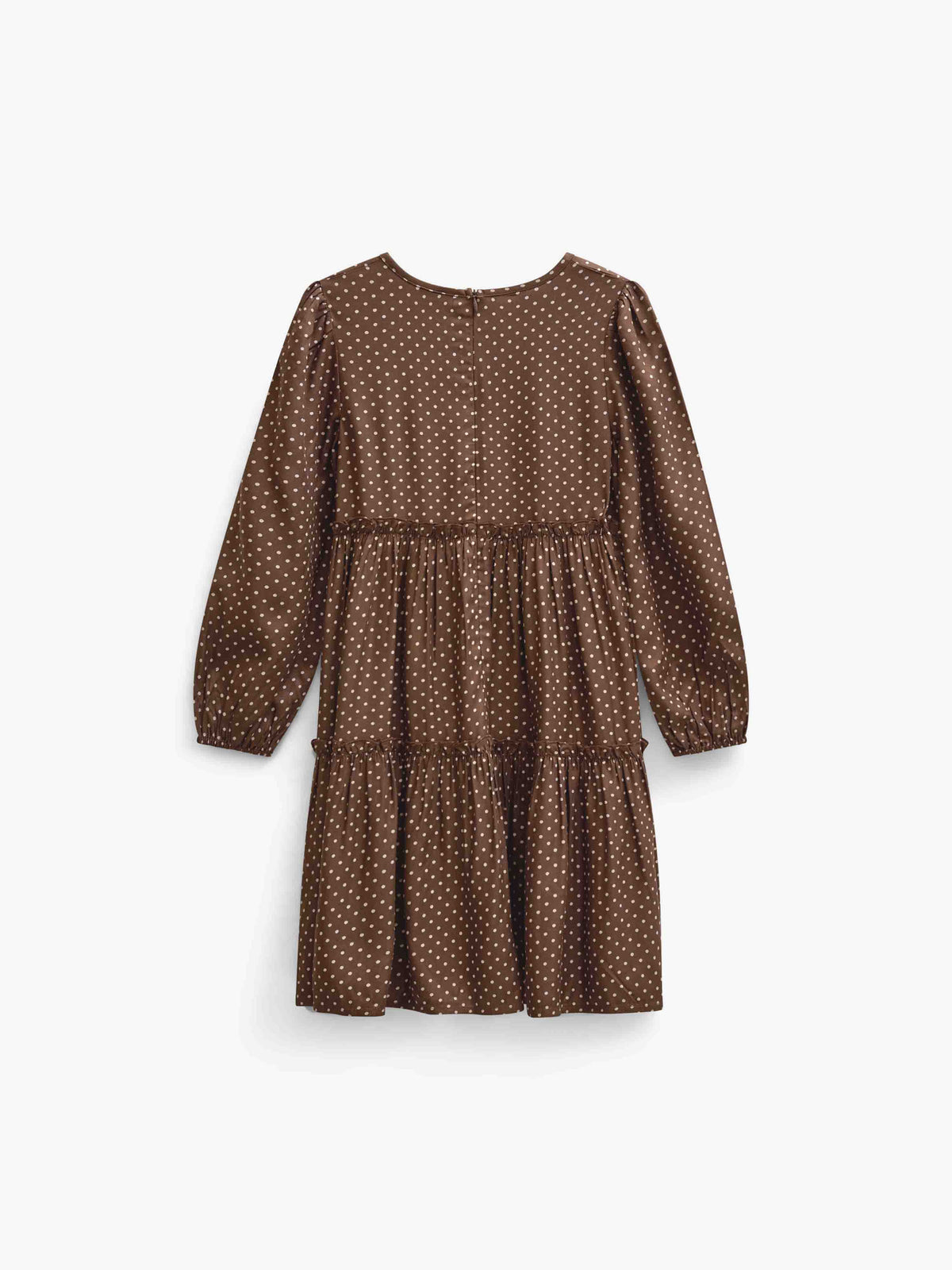 Midi-jurk in viscose met stippen Tween - Brown/Offwhite | 101658 Feline