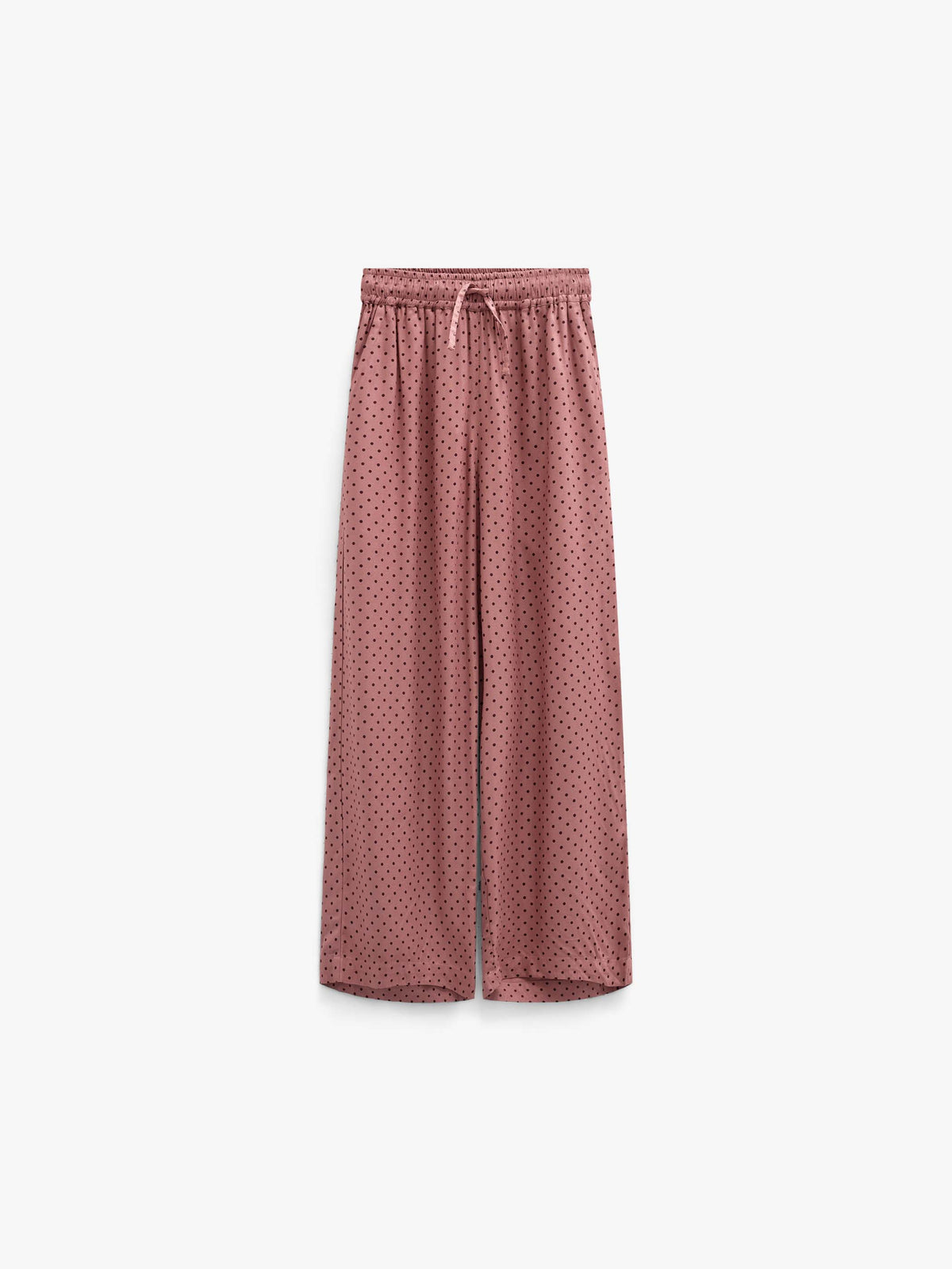 Wide-leg broek in viscose met stippen Tween - Dusty Rose/Bordeaux | 101659 Feline