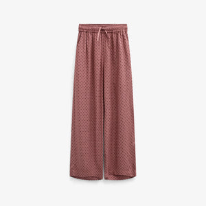 Wide-leg broek in viscose met stippen Tween - Dusty Rose/Bordeaux | 101659 Feline