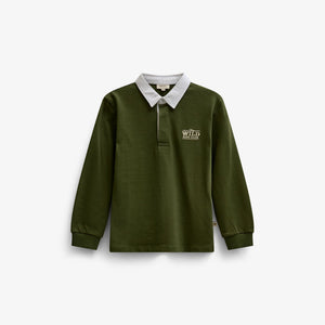 Jersey polo met lange mouwen Kids - Moss Green | 101691 Ruben