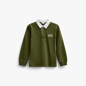 Jersey polo met lange mouwen Kids - Moss Green | 101691 Ruben