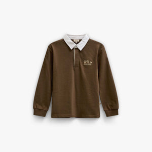 Jersey polo met lange mouwen Tween - Dark Brown | 101694 Ruben