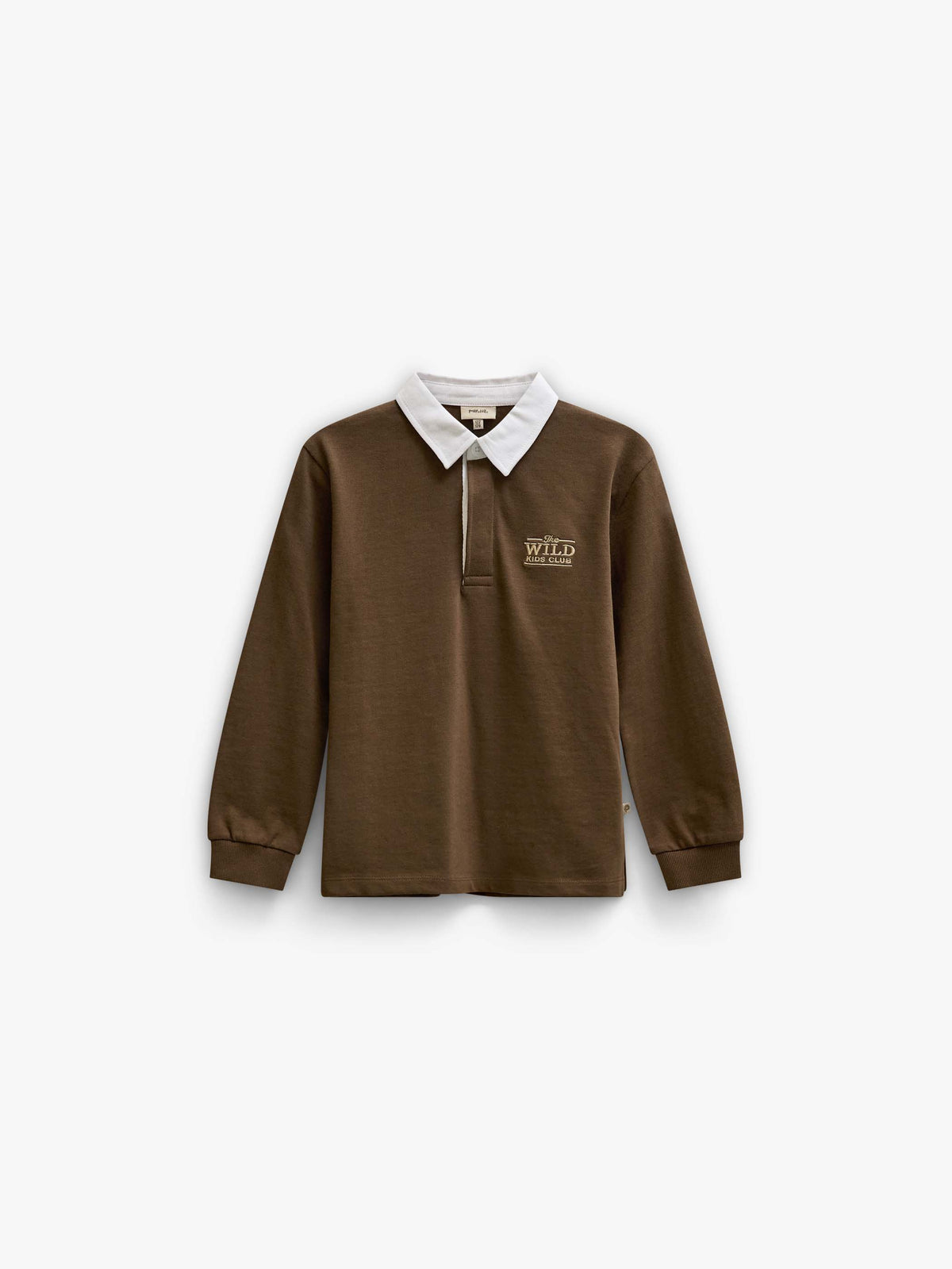 Jersey polo met lange mouwen Kids - Dark Brown | 101693 Ruben