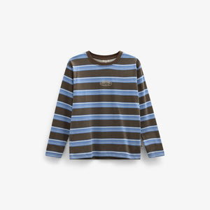 Gestreept langarmshirt Kids - Brown /Blue | 101699 Hugo