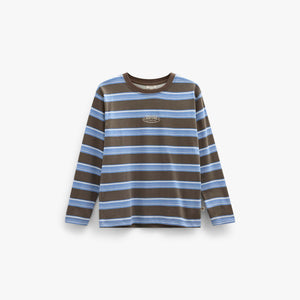 Gestreept langarmshirt Kids - Brown /Blue | 101699 Hugo