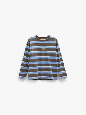 Gestreept langarmshirt Kids - Brown /Blue | 101699 Hugo