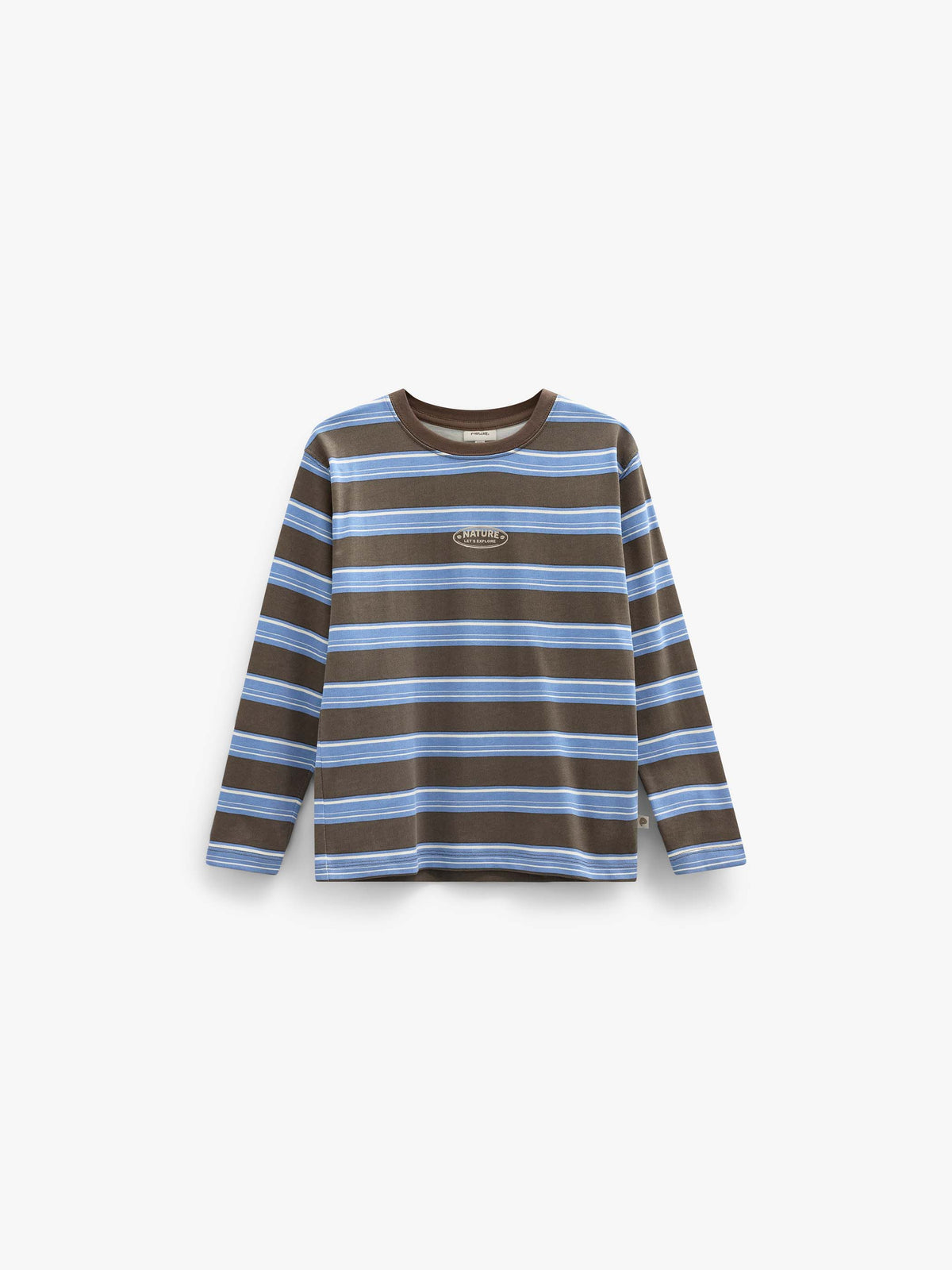 Gestreept langarmshirt Kids - Brown /Blue | 101699 Hugo