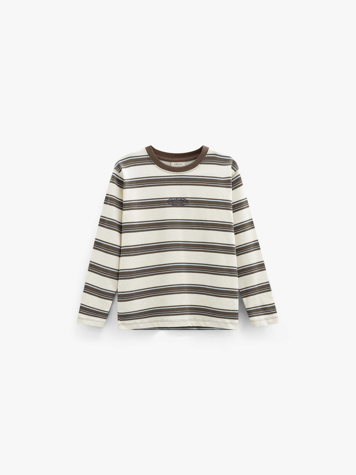 Gestreept langarmshirt Tween - Offwhite/Brown | 101702 Hugo