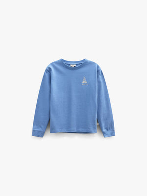 Langarmshirt met rugprint Tween - Dusty Blue | 101708 Weston