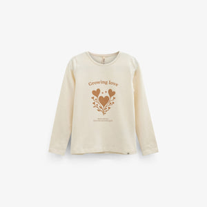 Langarmshirt met glitterprint Kids - Offwhite | 101711 Piper