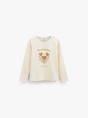 Langarmshirt met glitterprint Tween - Offwhite | 101712 Piper