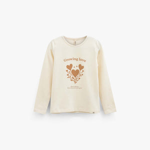 Langarmshirt met glitterprint Kids - Offwhite | 101711 Piper