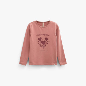 Langarmshirt met glitterprint Kids - Dusty Rose | 101713 Piper