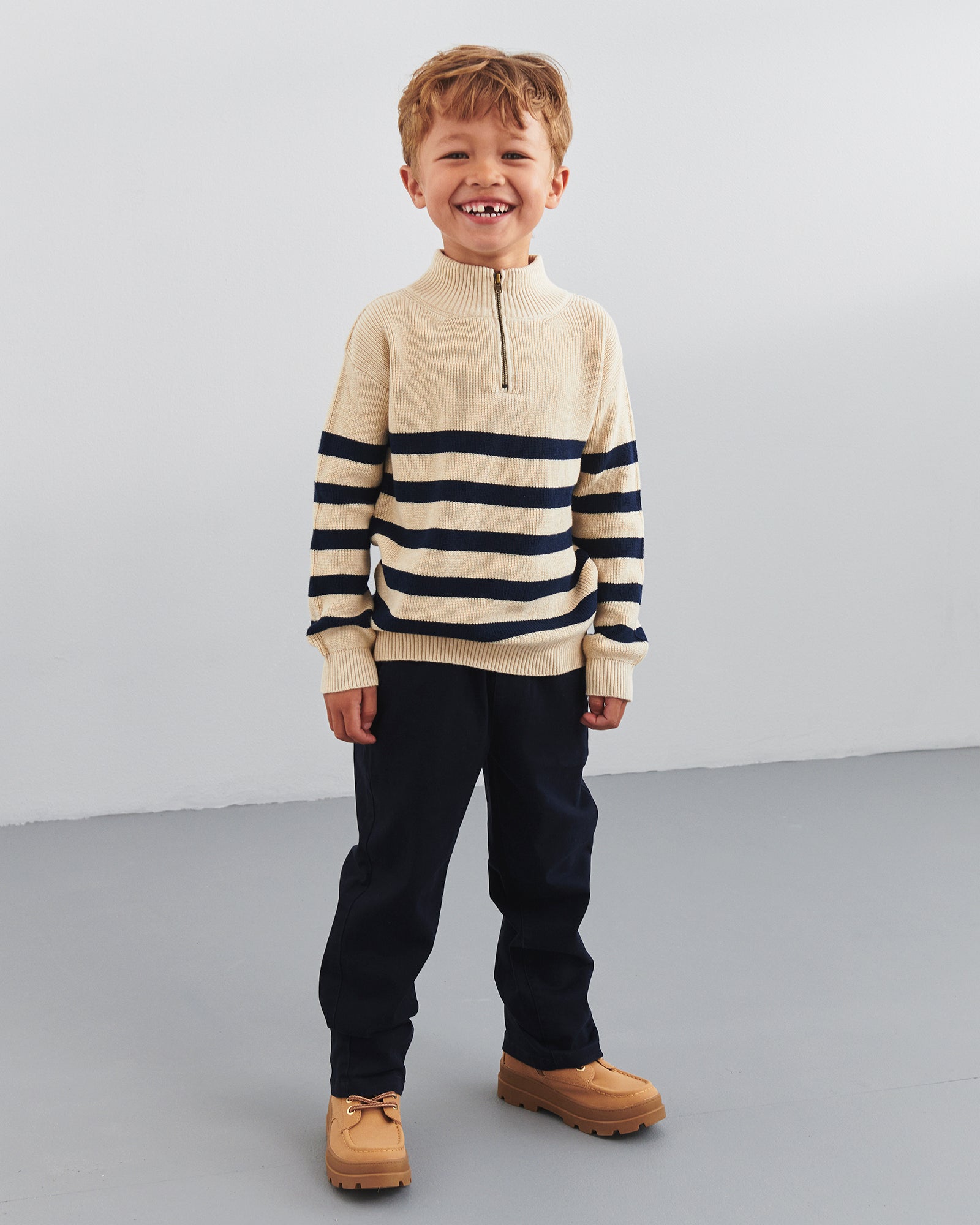 Casual pull-on chino - Kids - Navy