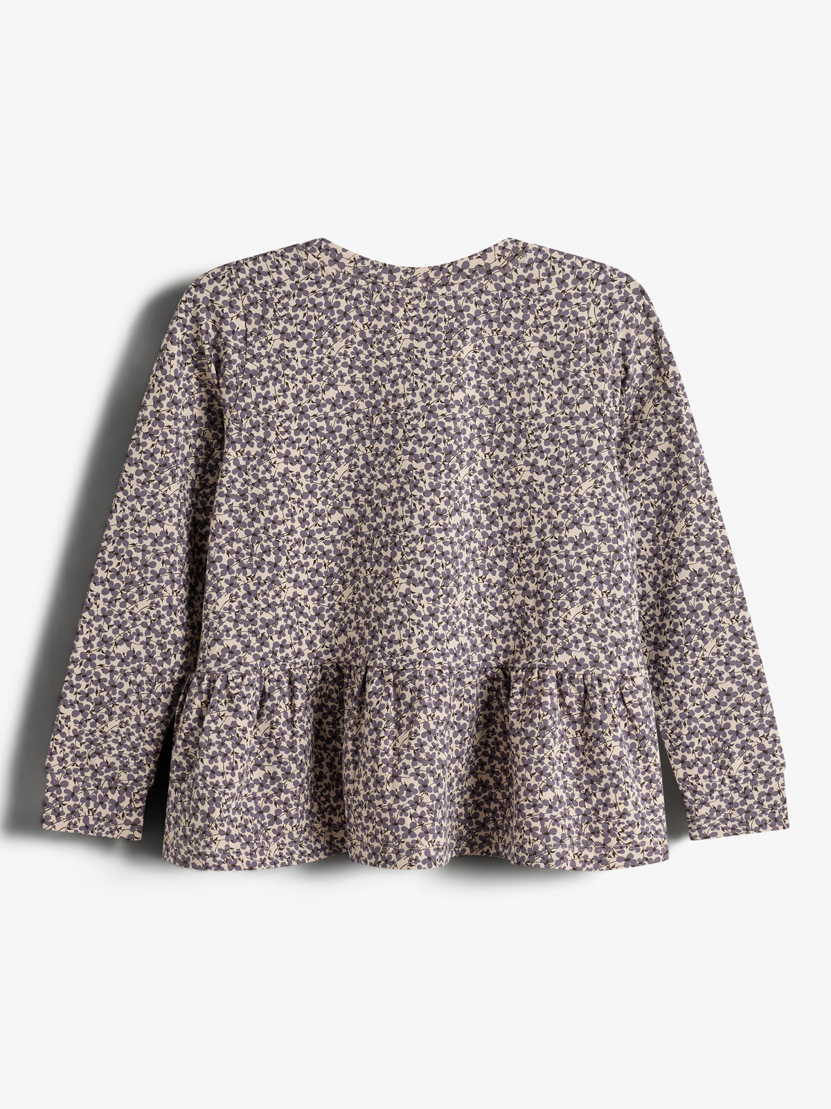 Jersey Peplum Blouse met Ditsy Print - Kids - Dusty Purple