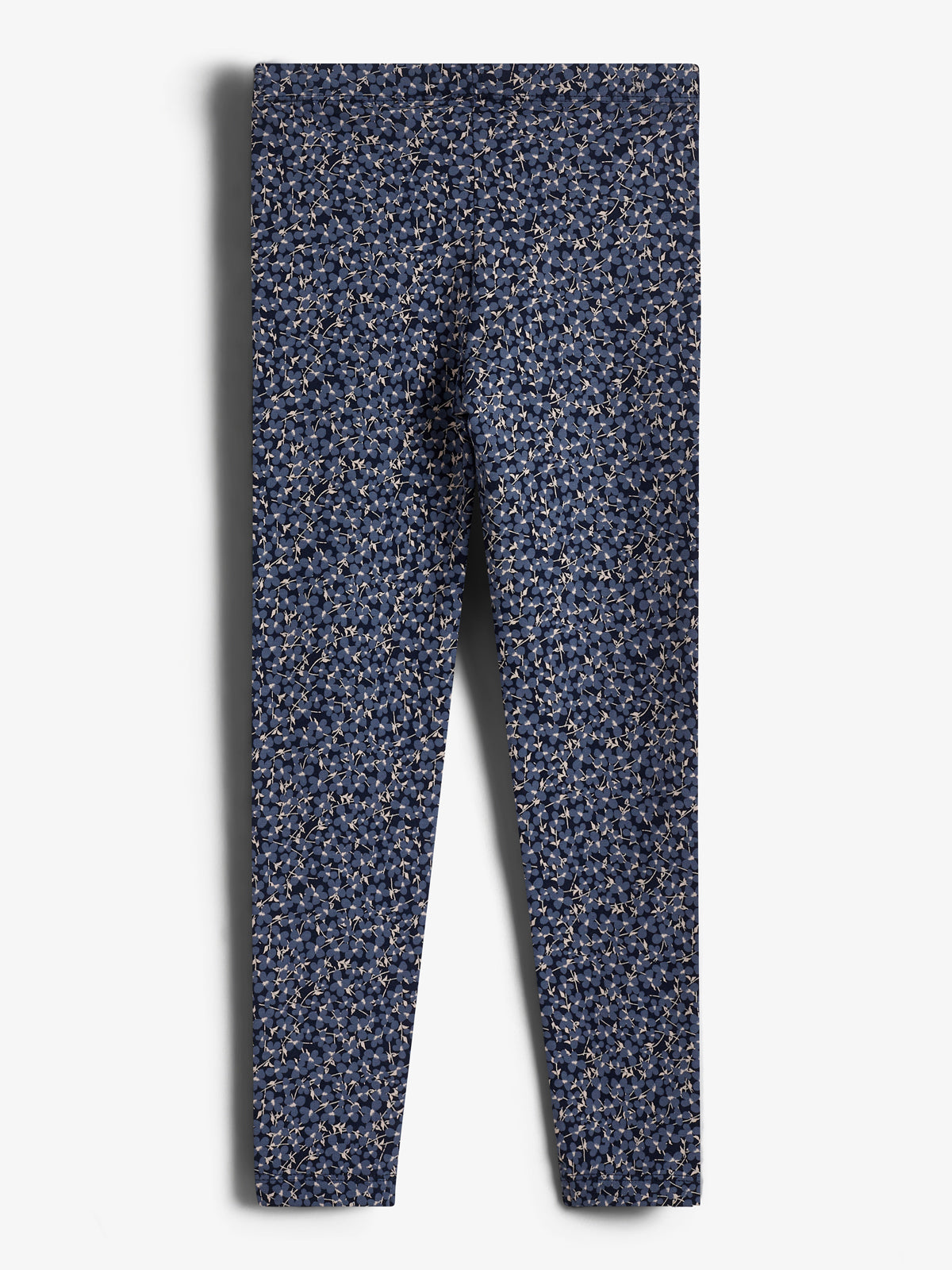 Jersey Leggings w. Ditsy Print - Kids - Blue