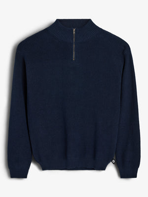 Sweater met kwart rits - Kids - Navy