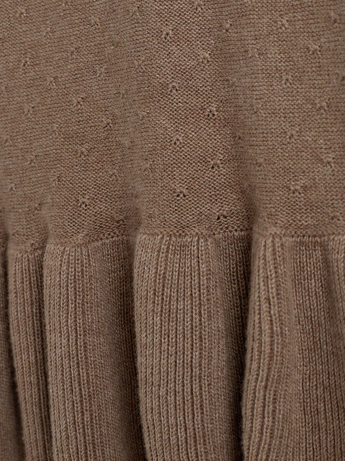 Katoenen gebreide tuniek - Kids - Brown Melange