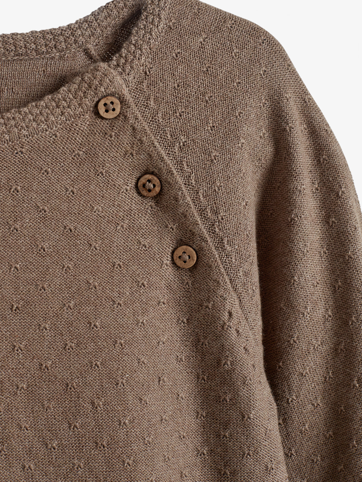 Katoenen gebreide tuniek - Kids - Brown Melange