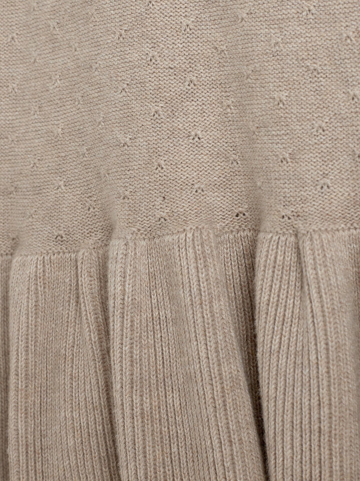 Katoenen gebreide tuniek - Kids - Light Beige Melange