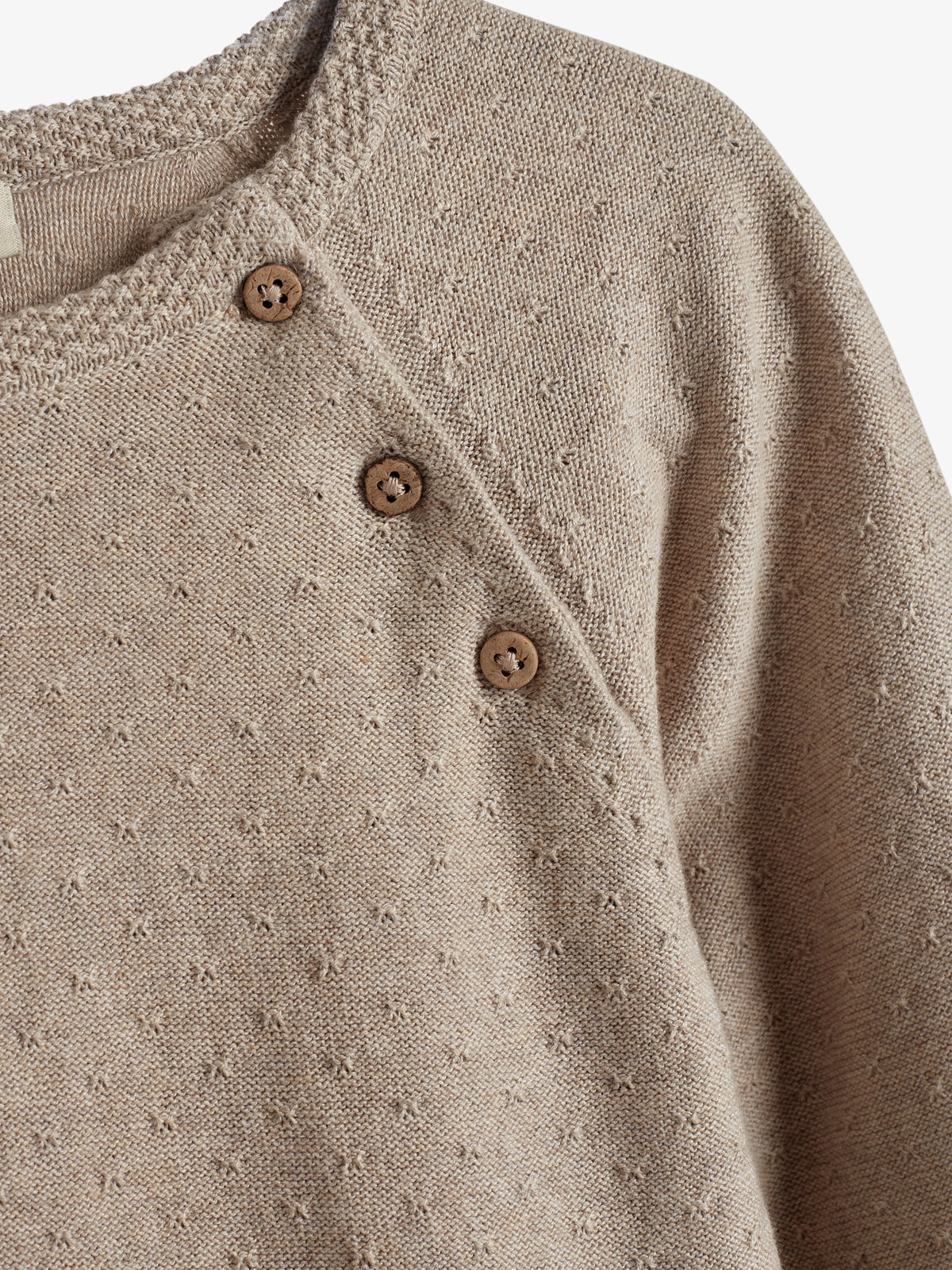 Katoenen gebreide tuniek - Kids - Light Beige Melange