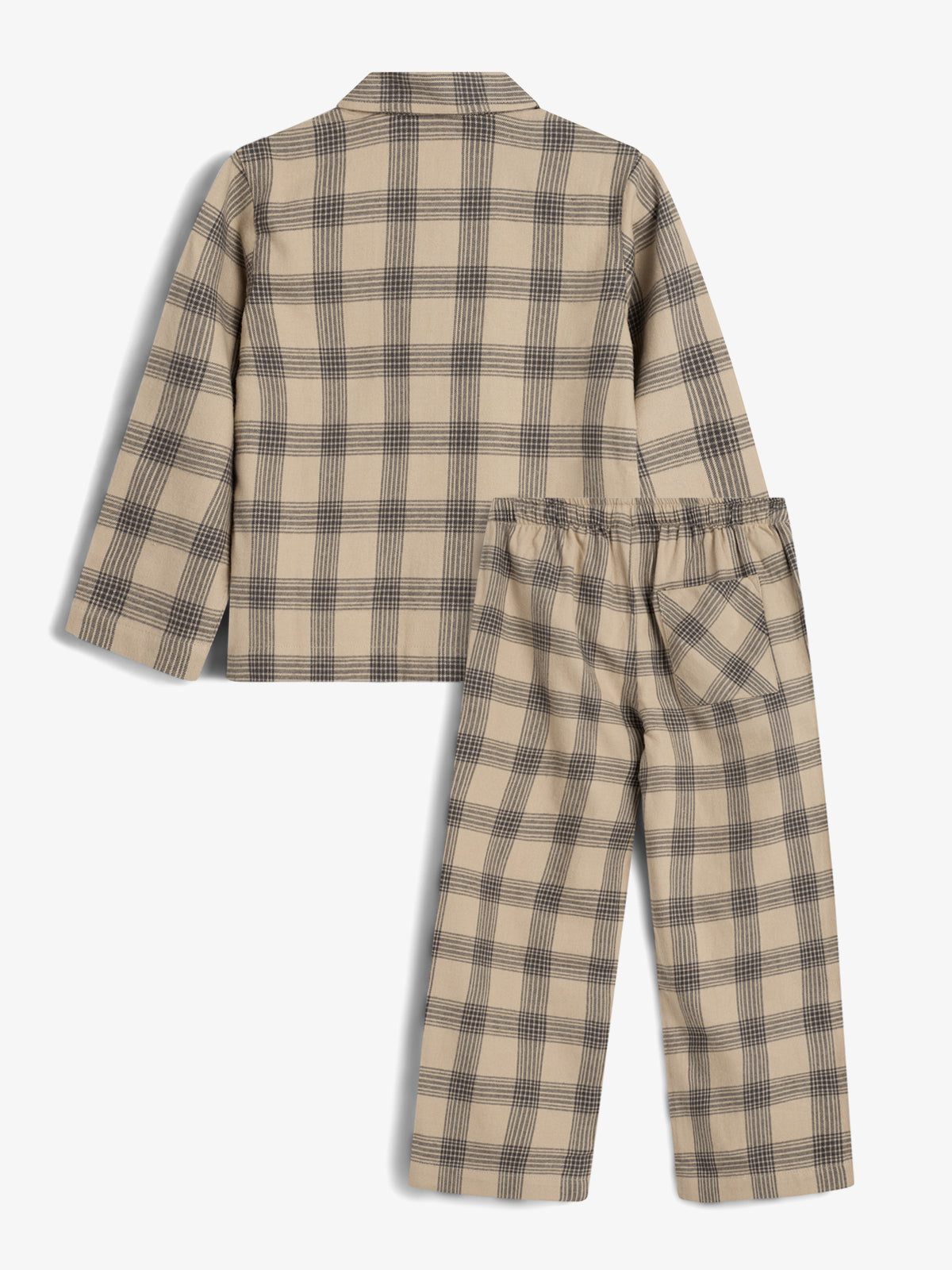 Katoenen flanellen pyjama - Kids - Grey/Beige