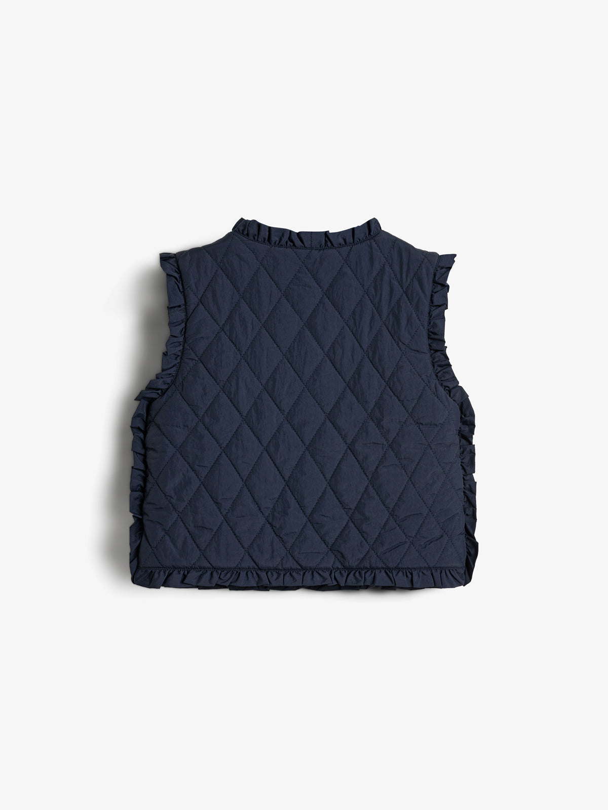 Gewatteerd gilet met ruches - Kids - Navy