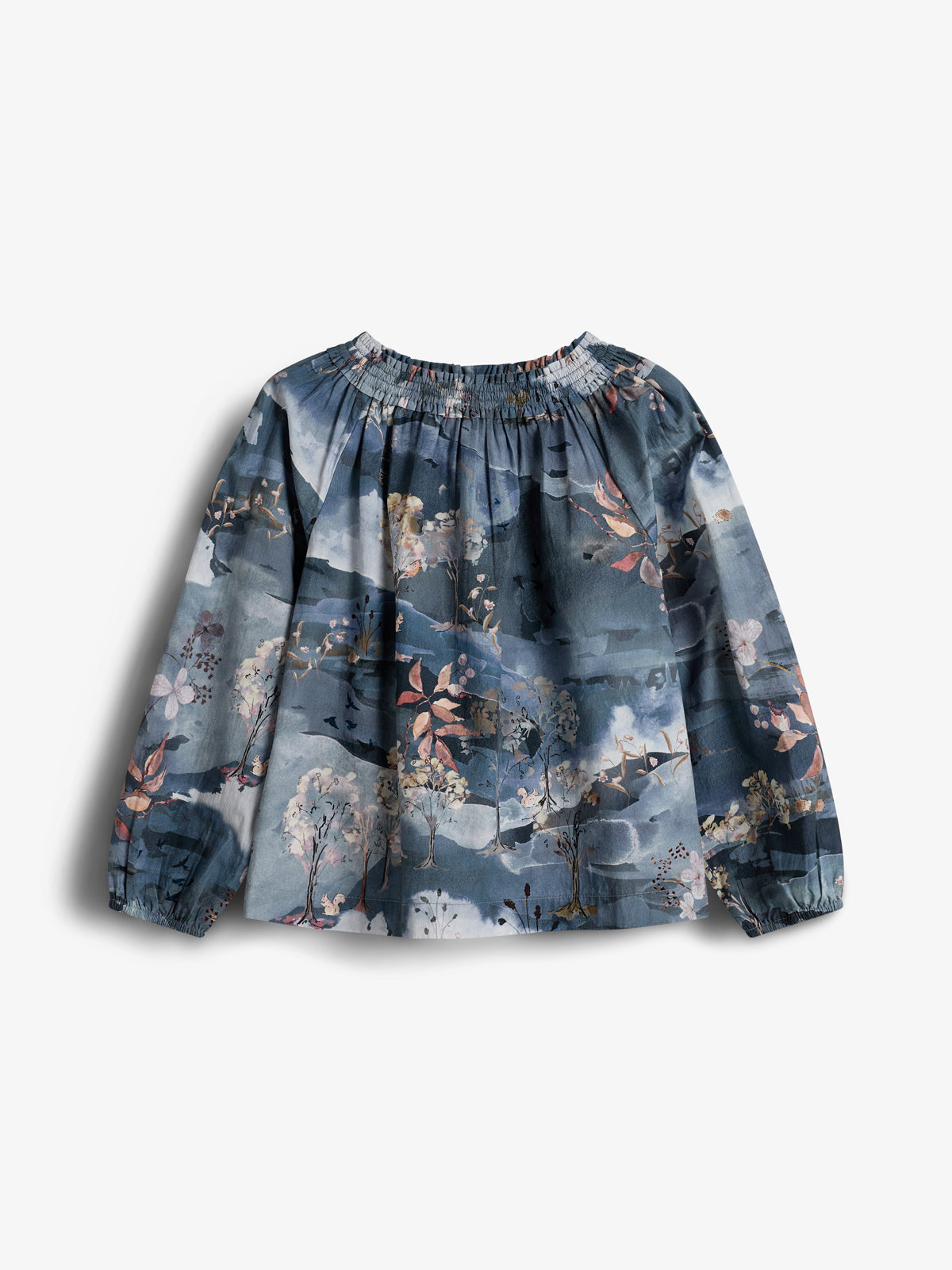 Poplin tuniek met landschapsprint - Kids - Blue/Rose