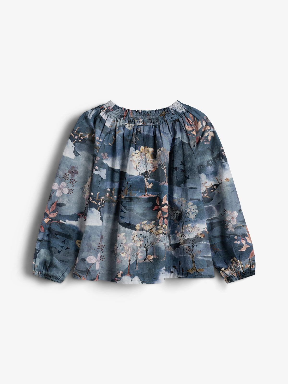 Poplin tuniek met landschapsprint - Kids - Blue/Rose