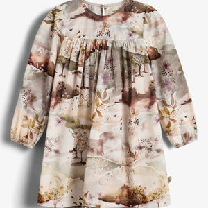 Popeline jurk met schilderachtige print - Kids - Moonlight/Purple