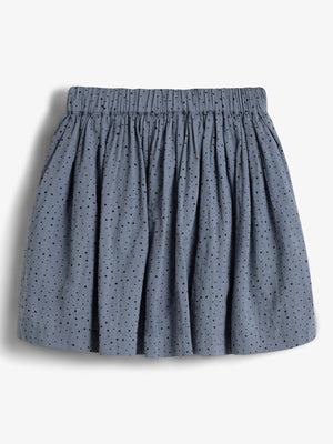 Katoenen rok met microstippen - Kids - Dusty Blue