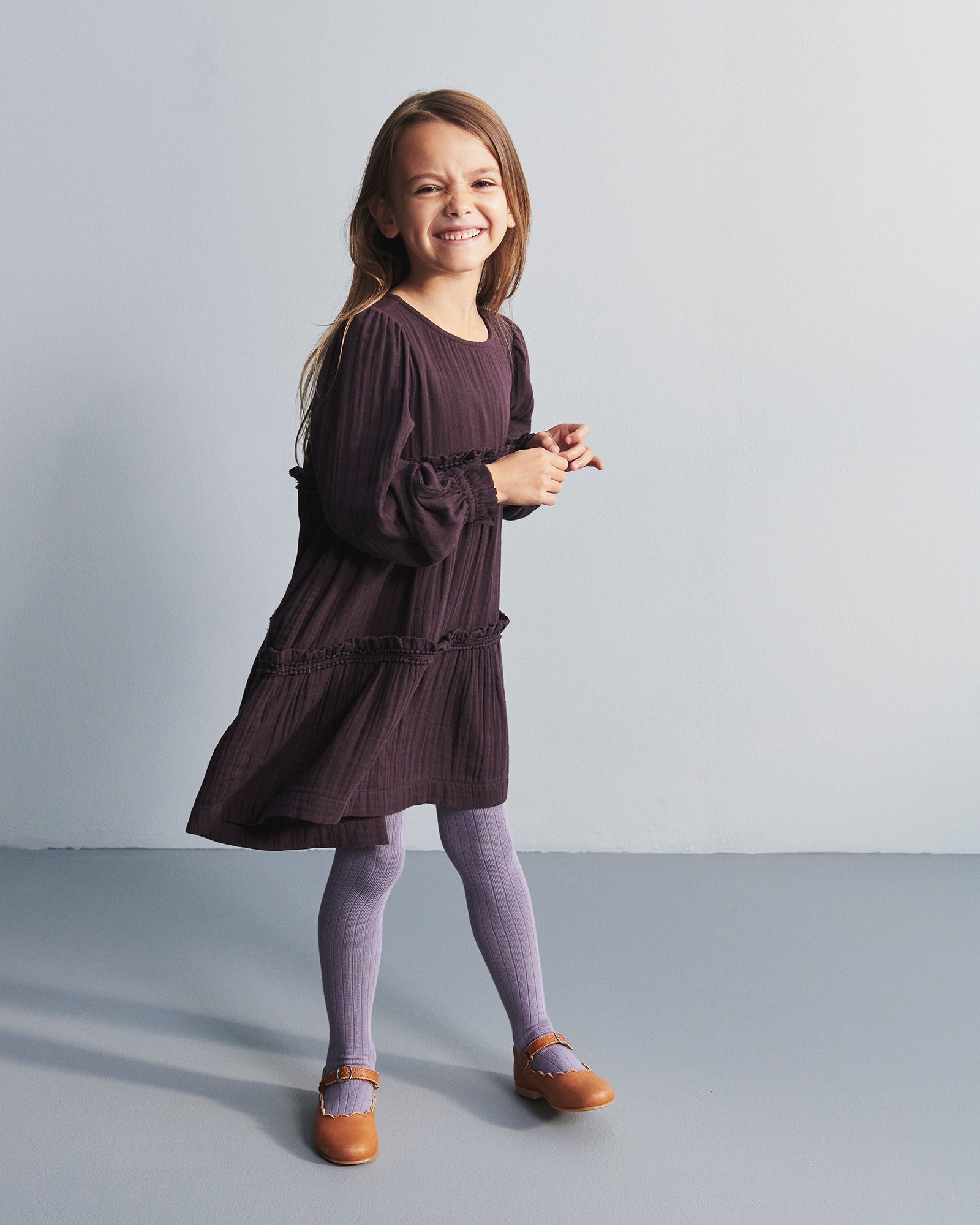 Boho Jurk - Kids - Dark Purple