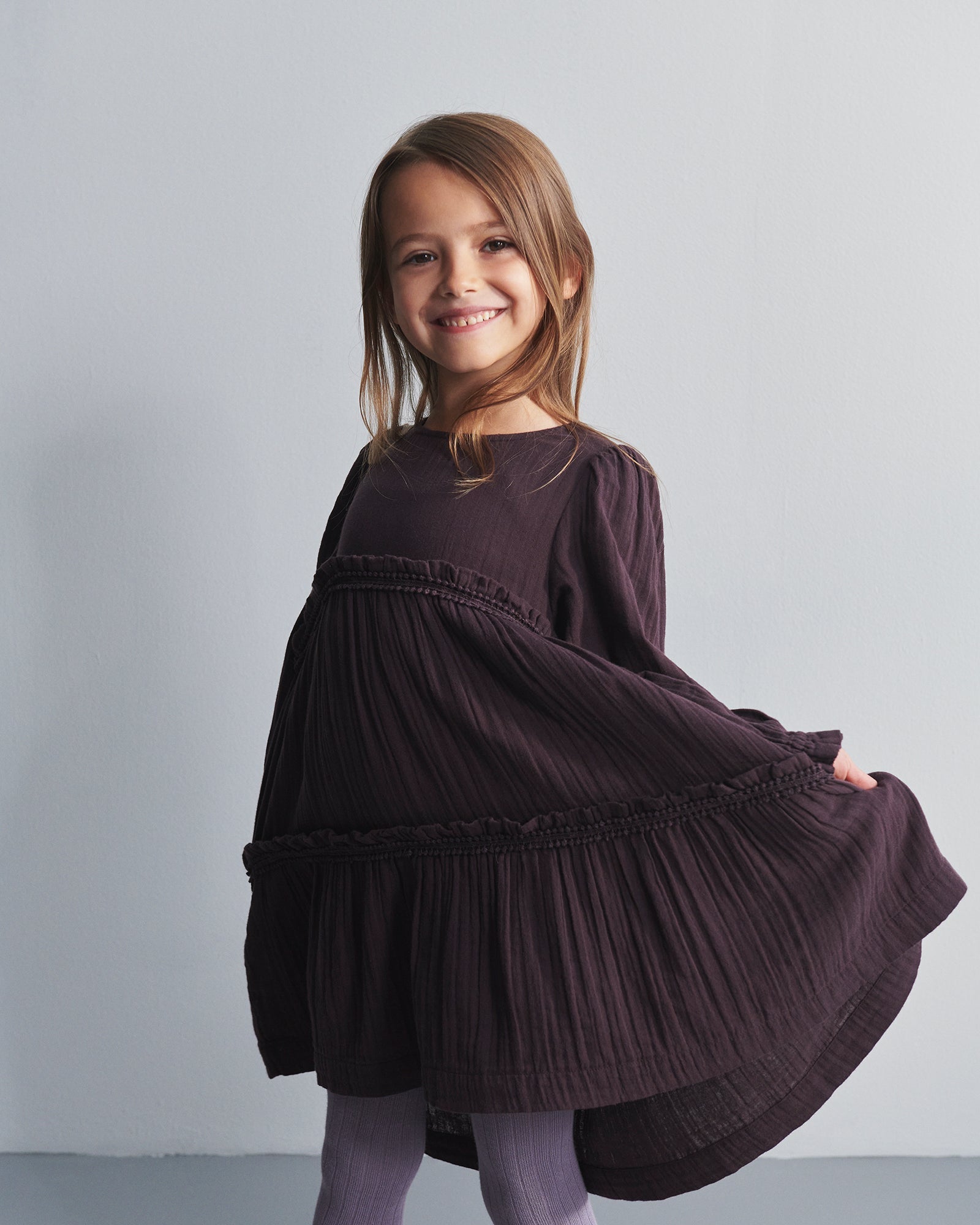 Boho Jurk - Kids - Dark Purple