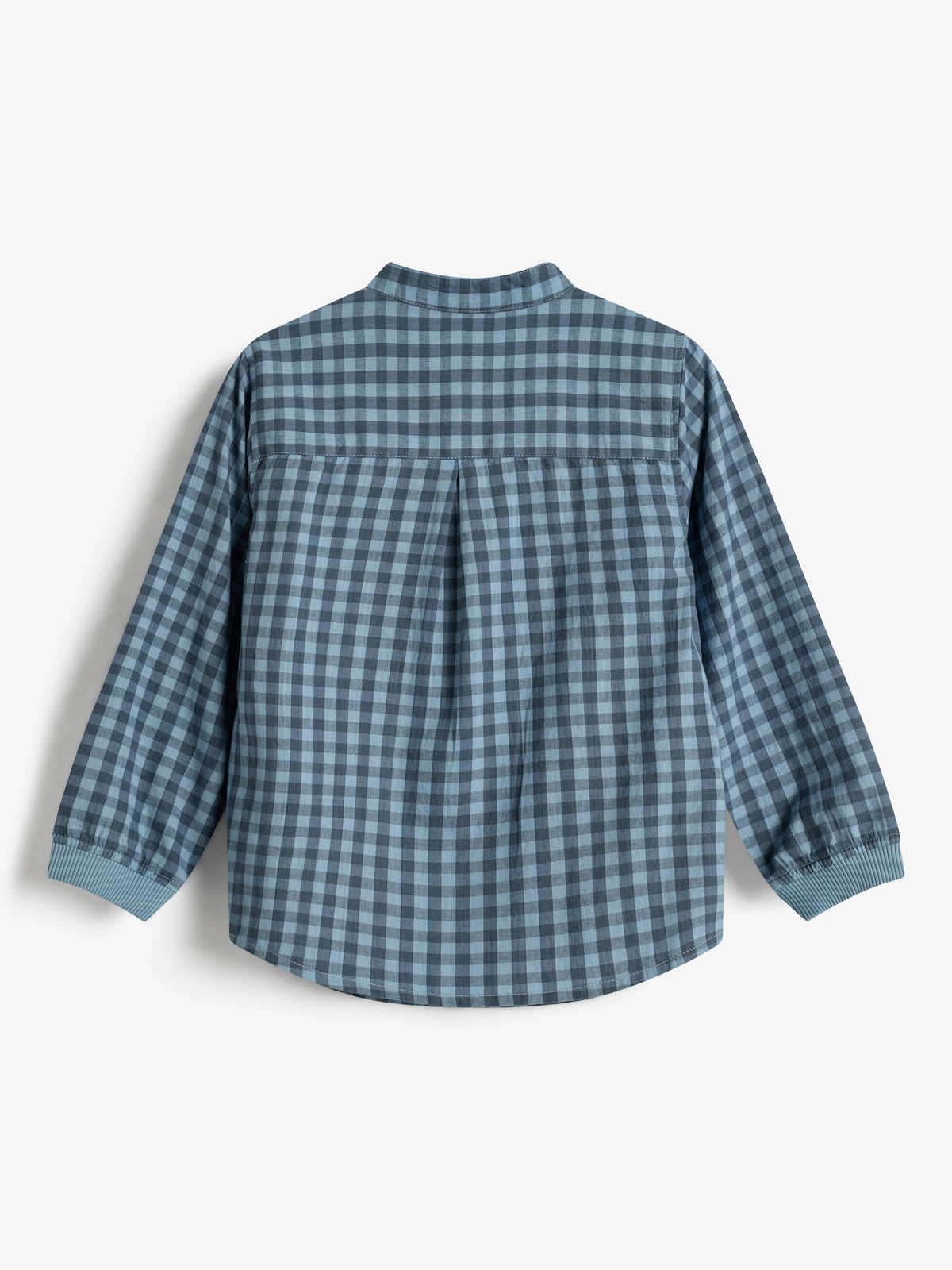 Micro Gingham Katoenen Overhemd - Kids - Blue