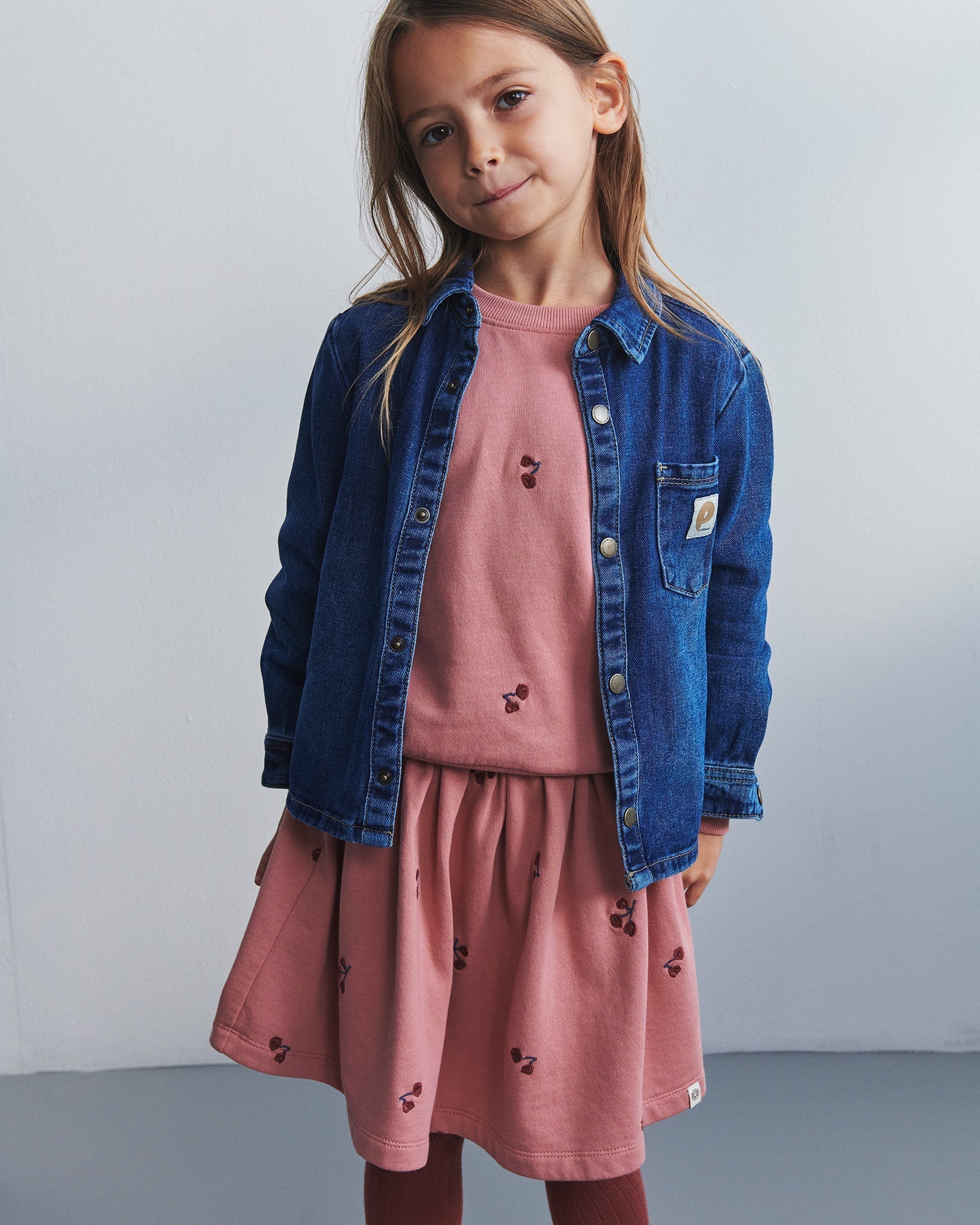 Sweatshirt met borduursel - Kids - Dusty Rose