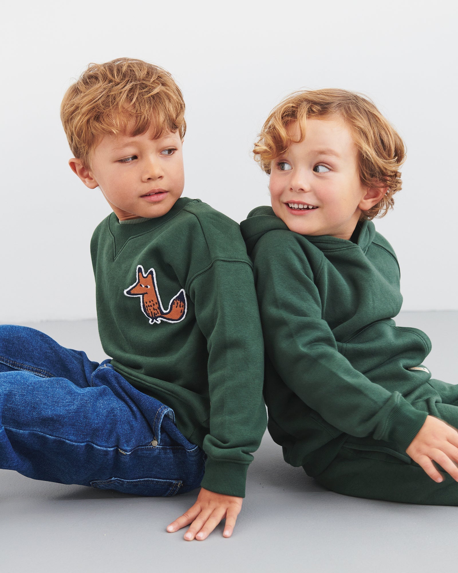 Sweatshirt Vos Badge - Kids - Dark Green