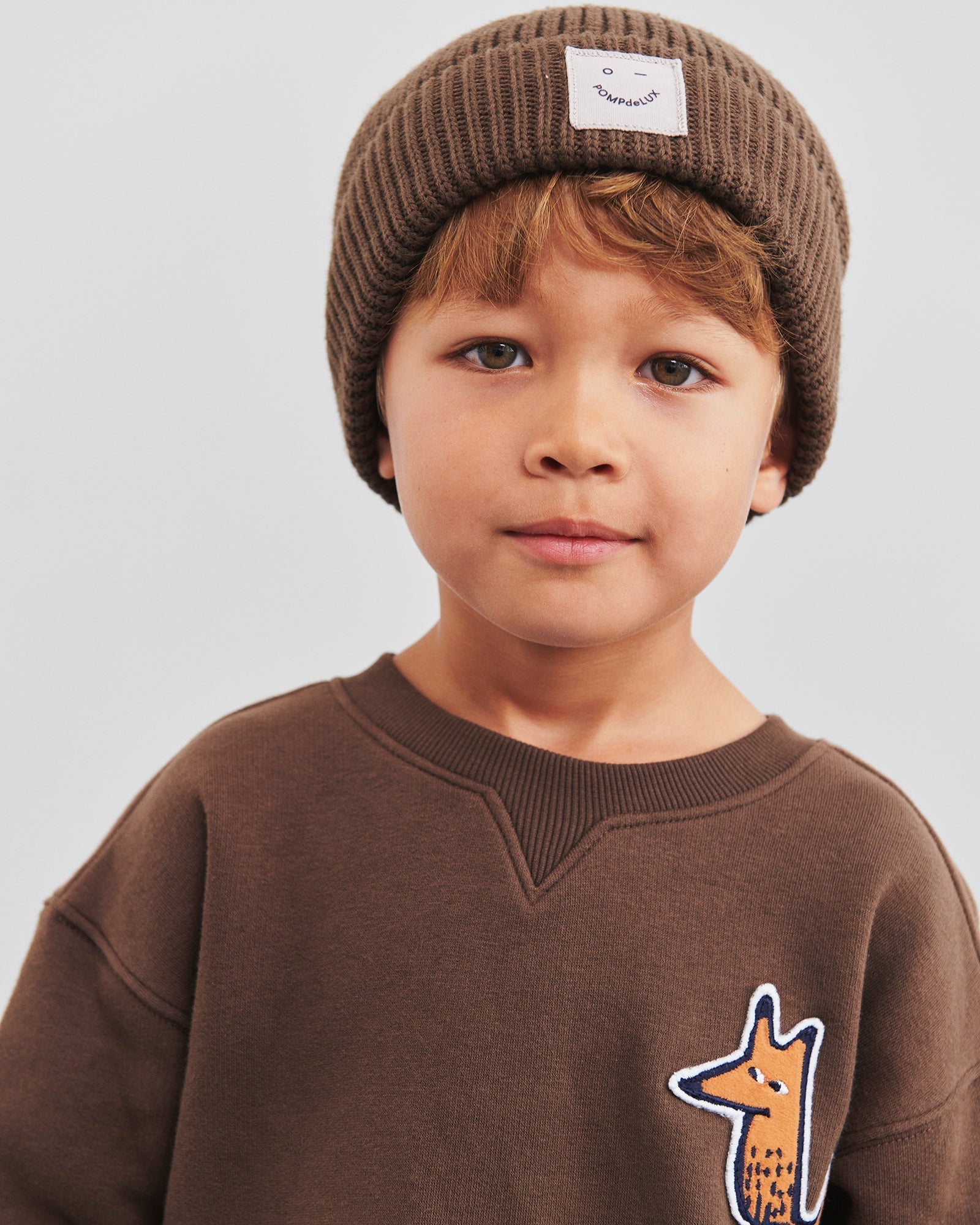 Sweatshirt Vos Badge - Kids - Dark Earth