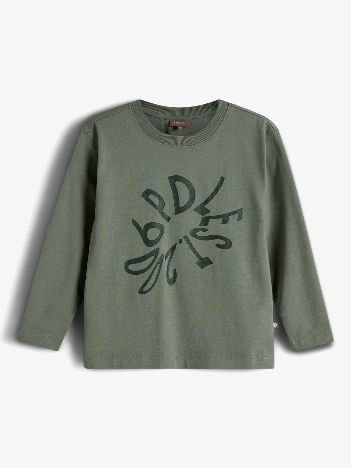 Warp Text Long Sleeve T-shirt - Kids - Green