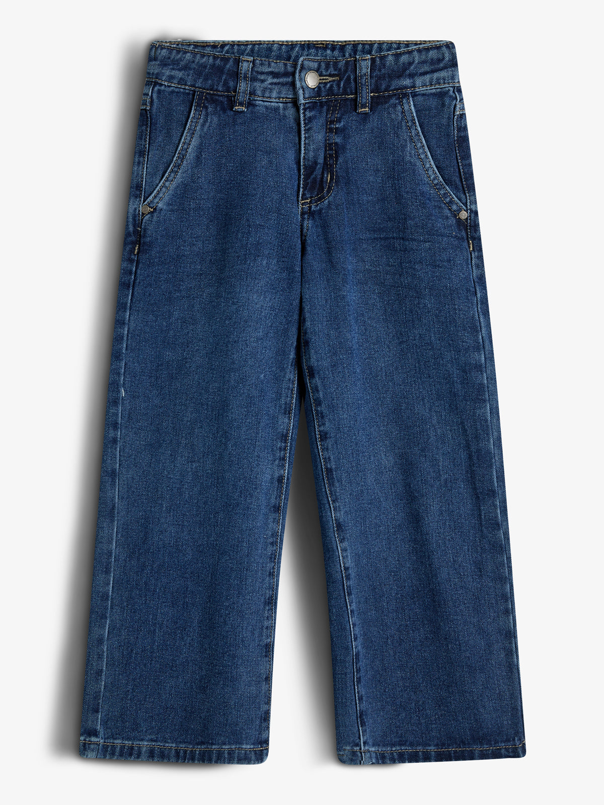 Jeans met wijde pijpen - Kids - Dark Blue Denim