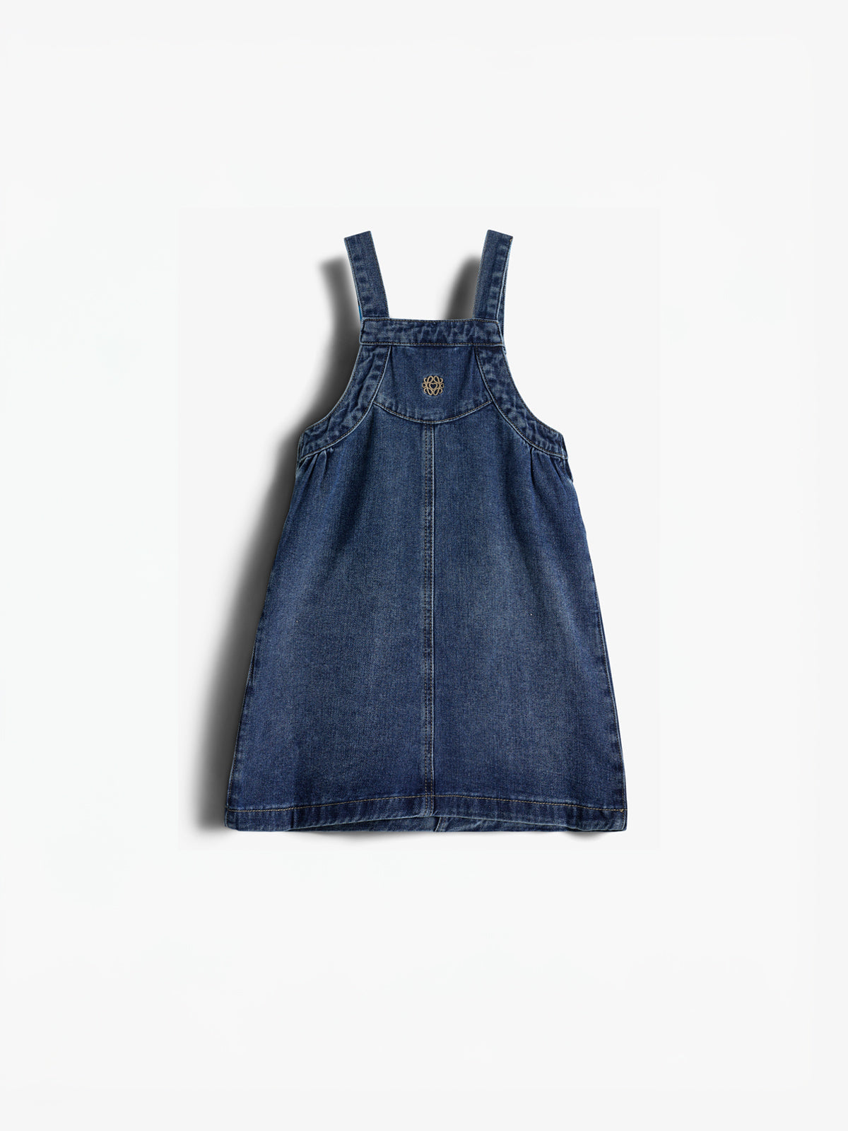 Denim Spencer Jurk - Kids - Dark Blue Denim