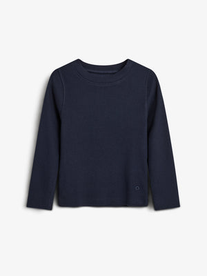 Basic Rib T-shirt met lange mouwen - Kids - Navy