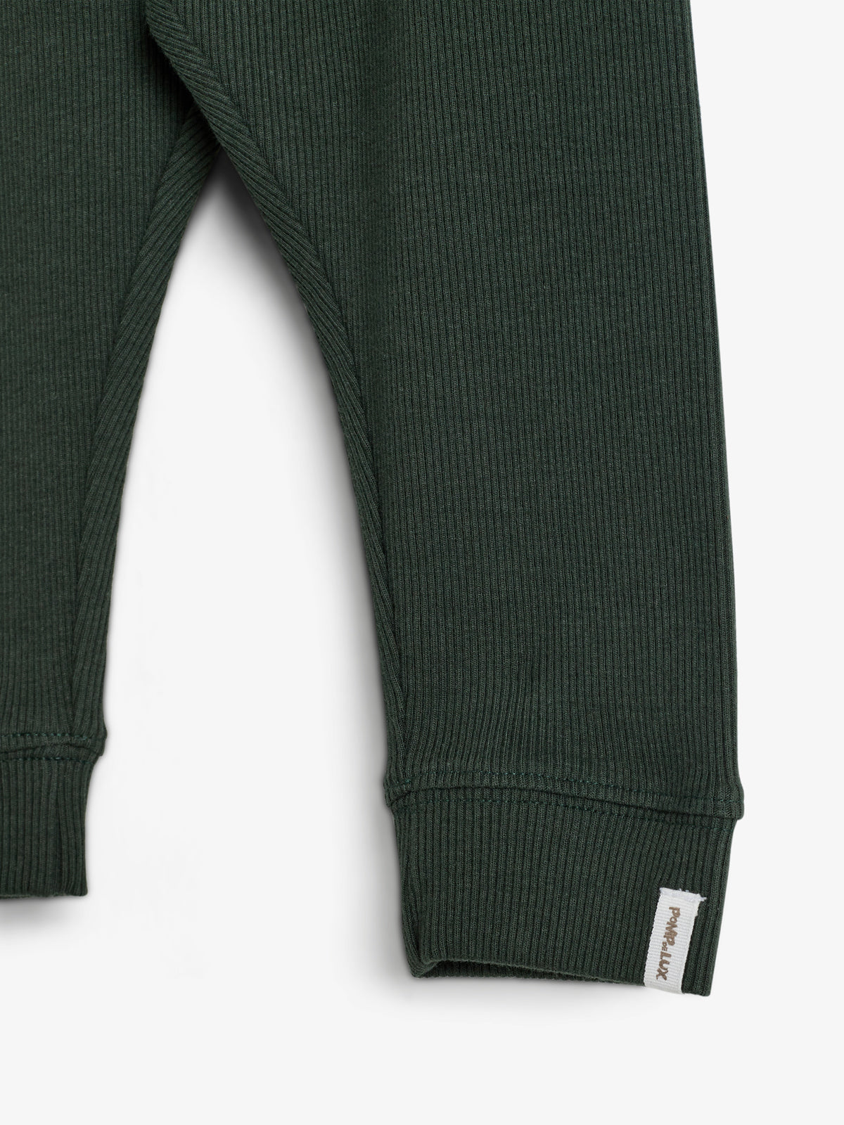 Basic Rib Broek - Kids - Dark Green