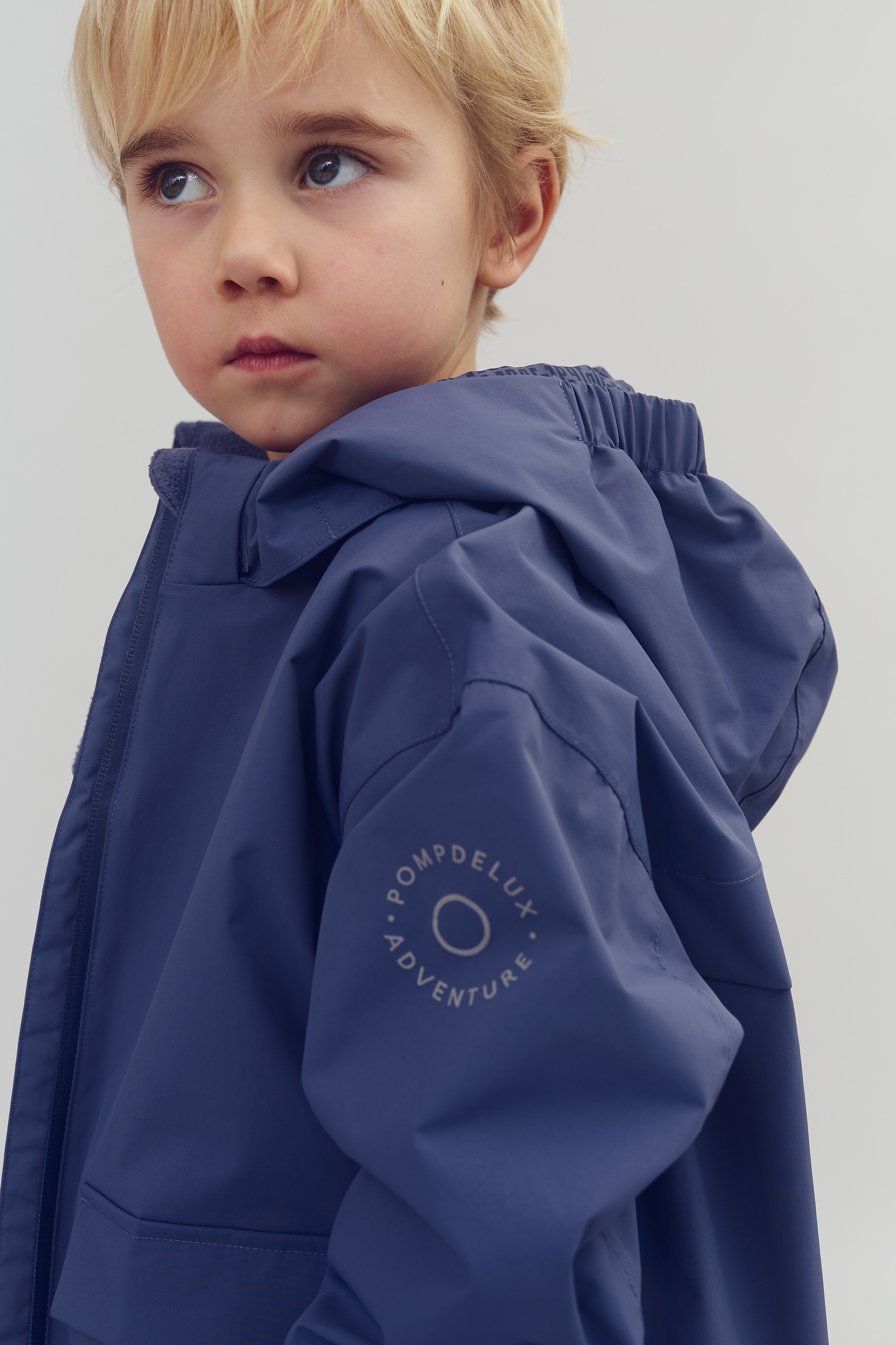 Regenjas met opgezette zak - Kids - Vintage Blue
